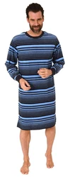 Normann Herren Pyjama Nachthemd Blau/Dunkelblau/Lila