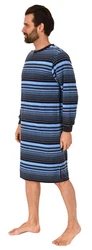 Normann Herren Pyjama Nachthemd Blau/Dunkelblau/Lila