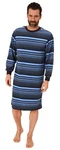 Normann Herren Pyjama Nachthemd Blau/Dunkelblau/Lila
