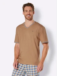 Witt Schlafanzug-Shirt Beige/Khaki/Braun