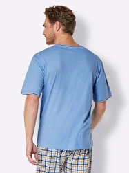 Witt Schlafanzug-Shirt Blau/Hellblau