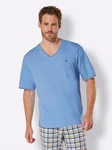 Witt Schlafanzug-Shirt Blau/Hellblau