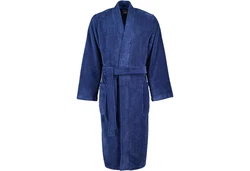 Caw Herrenbademantel Kimono Blau/Dunkelblau