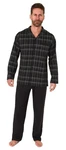 Normann Pyjama Herren Schlafanzug Grau/Schwarz/Dunkelgrau