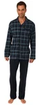 Normann Pyjama Herren Schlafanzug Blau/Rot
