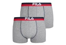 FILA Herren Boxer Shorts - Vorteilspack Logobund Urban Cotton Stretch Grau