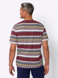 Sieh an! Schlafanzug Shirt Dunkelrot/Rot/Mischfarben/Bordeaux