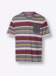 Sieh an! Schlafanzug Shirt Dunkelrot/Rot/Mischfarben/Bordeaux