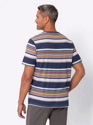 Sieh an! Schlafanzug Shirt Dunkelblau/Mischfarben/Hellblau/Rot