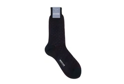 Bresciani Langsocken (1 Paar) Schwarz/Lila