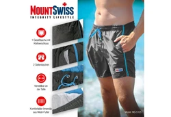 Mount Swiss Badeshorts DARIO (1-St) Dunkelgrau/Dunkelblau/Schwarz/Grau/Blau