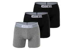 Diesel Herren Boxershorts 3er Pack UMBX-SEBASTIANTHREEPACK Boxer Long graumeliert/schwarz/wei
