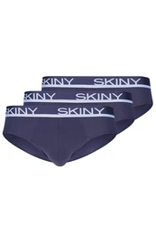 Skiny Brasil Slip 3er Pack navy/wei