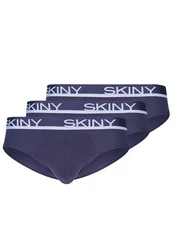 Skiny Brasil Slip 3er Pack navy/wei