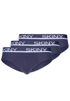 Skiny Brasil Slip 3er Pack navy/wei