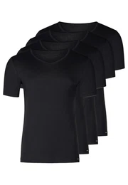 Unterhemd 4er Pack Unterhemd / Shirt Kurzarm (Spar-Set, 4-St) Unterhemd / Shirt Kurzarm - Baumwolle - V-Ausschnitt fr coole Styles