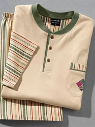 Comte Schlafanzug Shorty Beige/Khaki