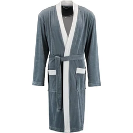 Herrenbademantel Tommaso Kimono Nikivelours, Kimono, 80% Baumwolle, 20% Polyester