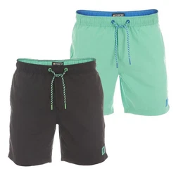 riverso Badeshorts Herren RIVDavid Regular Fit Grün/Dunkelgrün/Blau