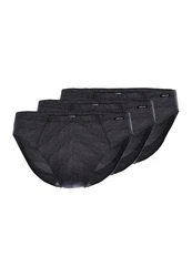 Ammann Slip 3er Pack Jeans Single Schwarz/Dunkelgrau/Grau