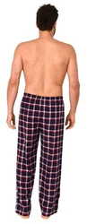 Normann Pyjama Herren Flanell Schlafanzug Hose Rosa/Rot/Dunkelrot/Dunkelblau/Lila