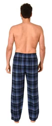 Normann Pyjama Herren Flanell Schlafanzug Hose Blau/Dunkelblau/Hellblau
