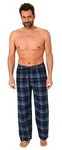 Normann Pyjama Herren Flanell Schlafanzug Hose Blau/Dunkelblau/Hellblau