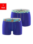 UnaBux Retro Pants Boxer Briefs (2-St) Blau/Lila/Dunkelblau UnaBux Retro Pants Boxer Briefs (2-St) Blau/Lila/Dunkelblau