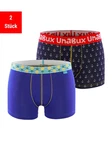 UnaBux Retro Pants Boxer Briefs (2-St) Dunkelblau/Blau UnaBux Retro Pants Boxer Briefs (2-St) Dunkelblau/Blau
