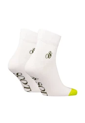 Scotch & Soda Kurzsocken Dip Toe Quarter Socks Gelb/Weiß/Grün