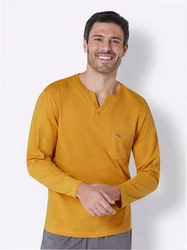 Witt Schlafanzug Schlafanzug-Shirt Gelb/Beige/Braun