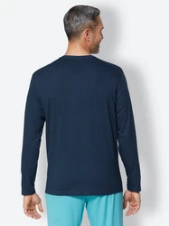 Witt Schlafanzug Schlafanzug-Shirt Dunkelblau/Blau/Hellblau