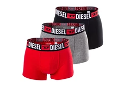 Diesel Herren Slips 3er Pack UMBR-ANDRETHREEPACK Briefs graumeliert/hellrot/schwarz/wei