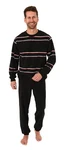 Normann Pyjama Herren Frottee Schlafanzug Mischfarben/Schwarz/Dunkelrot/Dunkelblau/Bordeaux