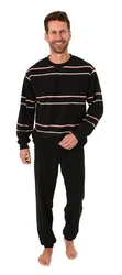 Normann Pyjama Herren Frottee Schlafanzug Mischfarben/Schwarz/Dunkelrot/Dunkelblau/Bordeaux