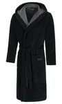 JOOP! Herrenbademantel Classic 1619 Schwarz/Dunkelblau