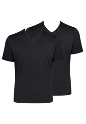 sloggi Unterhemd Go Organic Cotton 2er Pack Schwarz/Dunkelblau/Dunkelgrau