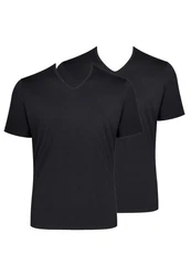 sloggi Unterhemd Go Organic Cotton 2er Pack Schwarz/Dunkelblau/Dunkelgrau