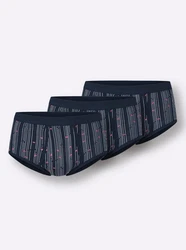 Witt Slip (3-St) Dunkelblau/Rosa