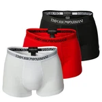 Emporio Armani Herren Boxer Shorts Vorteilspack Mens Knit Trunk Wei/Rot/Schwarz