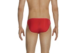 Hom Slip Herren Micro Briefs Plumes Rot/Dunkelrot
