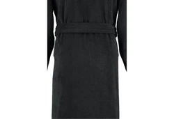 Caw Herrenbademantel Kimono 828 Dunkelgrau/Schwarz/Grau