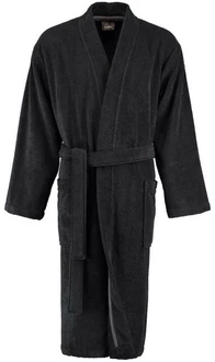 Caw Herrenbademantel Kimono 828 Dunkelgrau/Schwarz/Grau Caw Herrenbademantel Kimono 828 Dunkelgrau/Schwarz/Grau