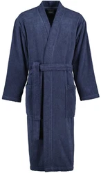 Caw Herrenbademantel Kimono 828 Dunkelblau/Blau