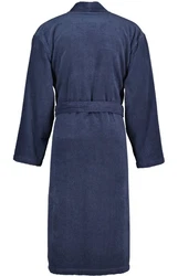 Caw Herrenbademantel Kimono 828 Dunkelblau/Blau