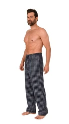 Trend by Normann Pyjama Herren Flanell Schlafanzug Hose Hellblau/Grau/Rot/Dunkelblau/Grün/Braun