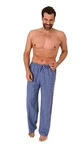 Trend by Normann Pyjama Herren Flanell Schlafanzug Hose Blau/Hellblau