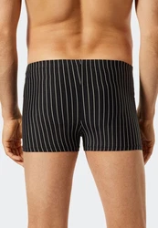 Schiesser Badeshorts Schwarz/Creme/Grau