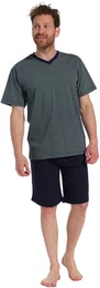 Schlafanzug Herren Shorty Schlafanzug (2 tlg) Baumwolle