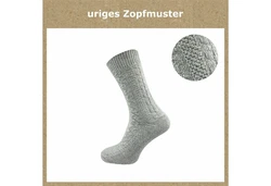 GAWILO Trachtensocken für Herren grau/natur